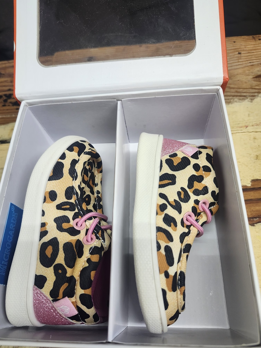 oomphies Leopard Print Canvas Sneakers with Pink Accents